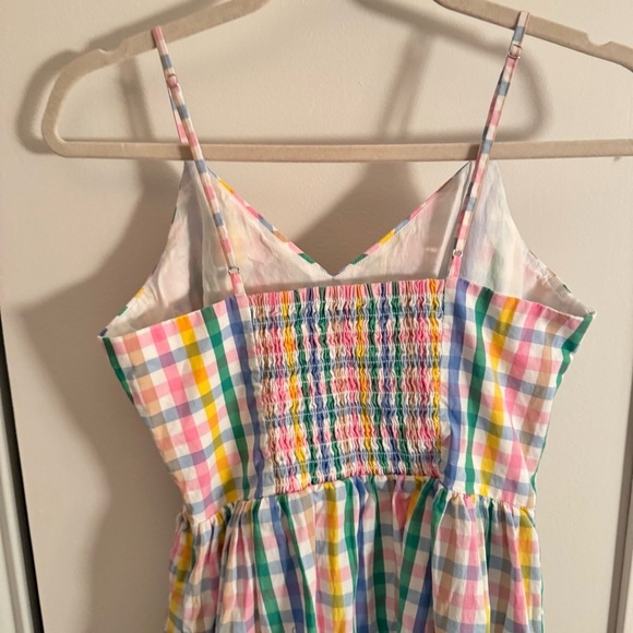 J CREW V-neck gingham plaid colorful dress - Picture 10 of 10